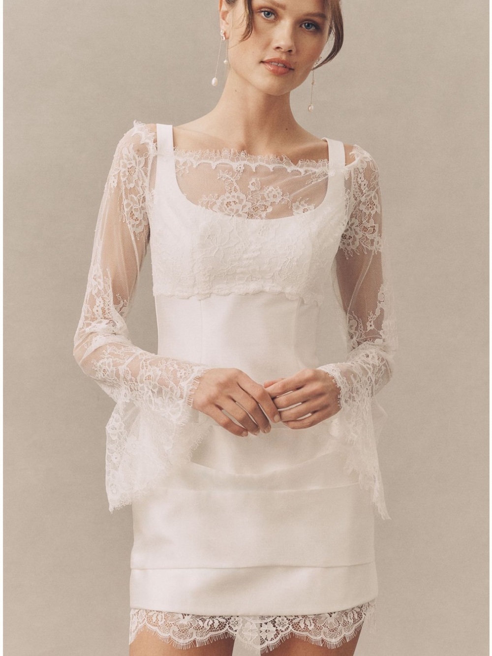 Anthropologie White Lace topper